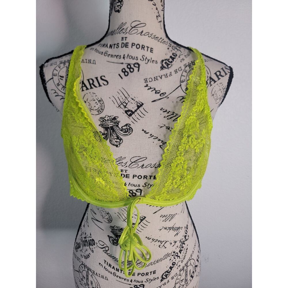 New NWT Savage x Fenty Bra Neon Sheer Underwire Intimate Lingerie 36B